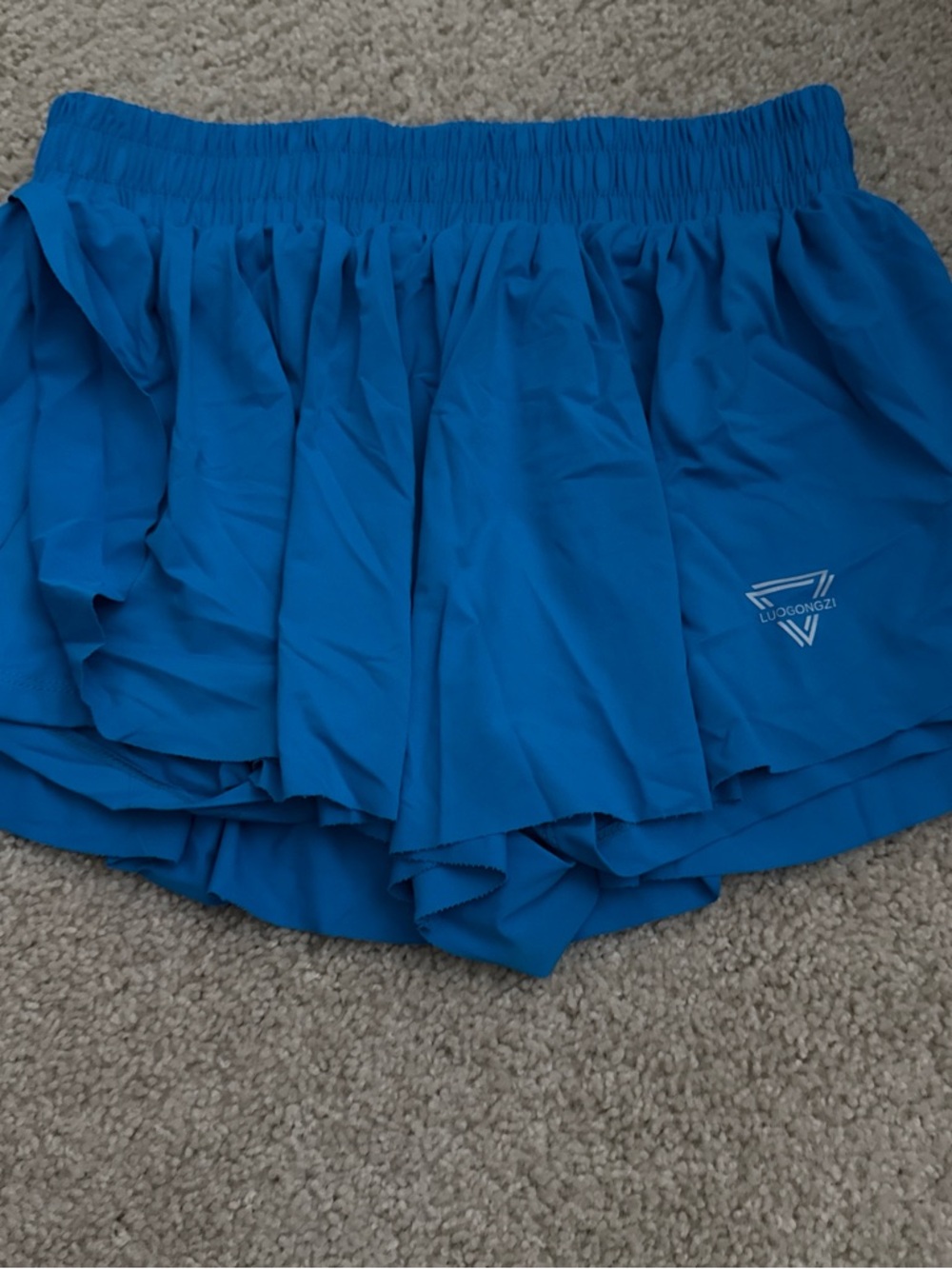 Bright Blue Athletic Skort with Logo Accent